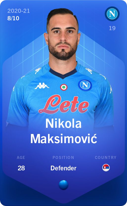Sorare - Sorare Official - Nikola Maksimović 2020-21 • Super Rare 8/10 - NFT # 69164956101940320987212865563641877947260554587702710258354566621553411627722