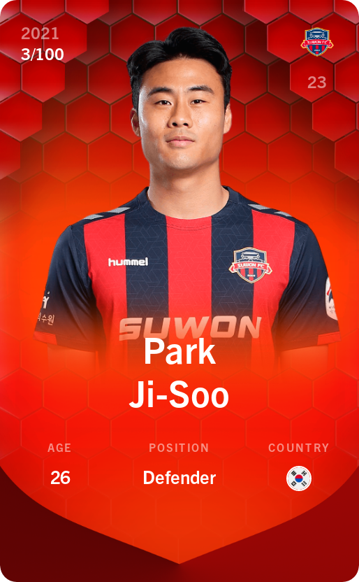 Sorare - Sorare Official - Park Ji-Soo 2021-22 • Rare 3/100 - NFT # 31821874061096673497692584368278125002867519435649417898769760605540929257014