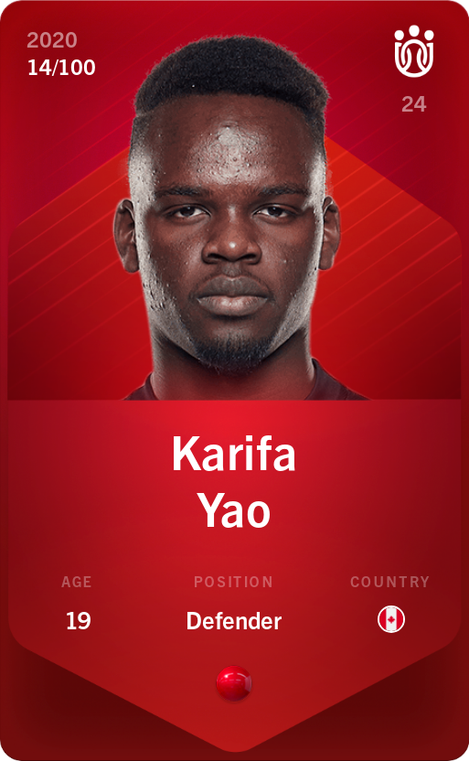 Sorare - Sorare Official - Karifa Yao 2020-21 • Rare 14/100 - NFT # 90866702289365427823448914055230712606428277109008861572981694279645794385531