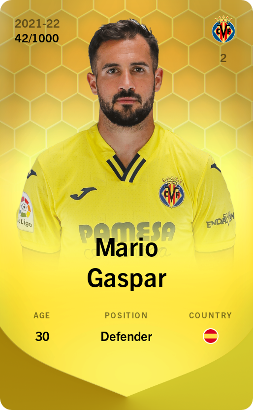 Sorare - Sorare Official - Mario Gaspar 2021-22 • Limited 42/1000 - NFT # 5963766139457480291043467700497441558535205285863362540930684714203405750585