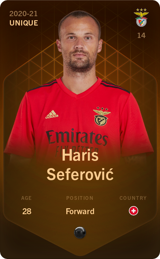 Sorare - Sorare Official - Haris Seferović 2020-21 • Unique - NFT # 1156159178172331284872645504610442780587568499480719443586234779246436799362