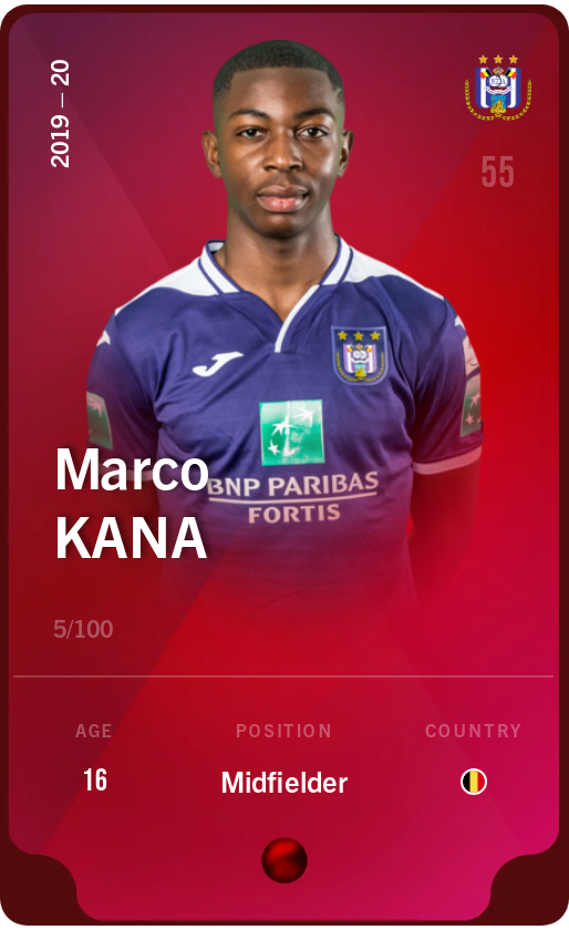 Sorare - Sorare Official - Marco Kana 2019-20 • Rare 5/100 - NFT # 3047364338738587046446844575460279928389319284292796035455373342985692922165