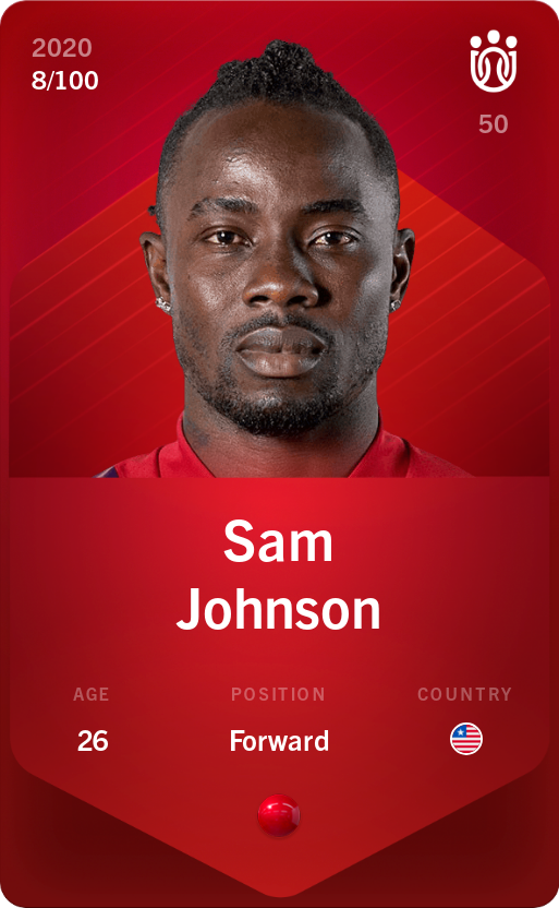 Sorare - Sorare Official - Sam Johnson 2020-21 • Rare 8/100 - NFT # 17725214006004394567500379739399199654914769764360146416407539650976079343465