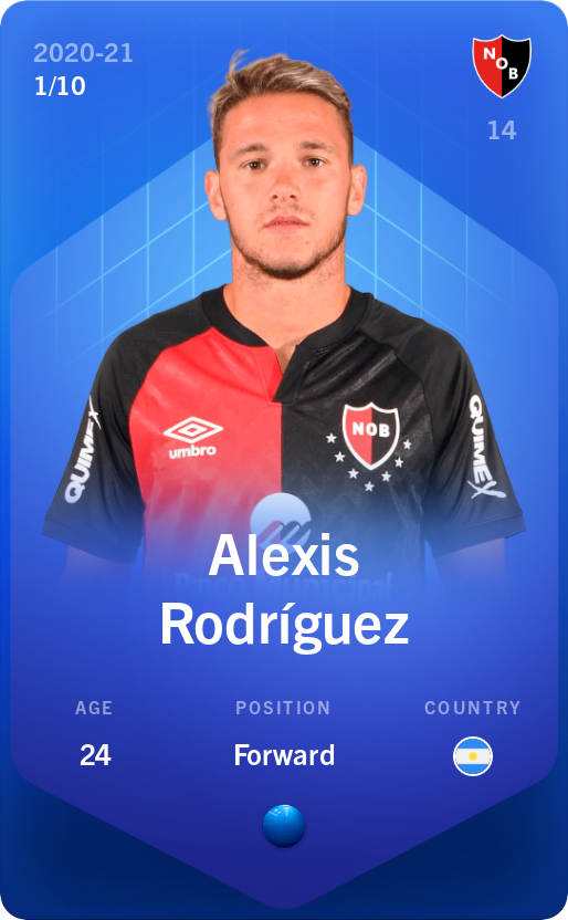 Sorare - Sorare Official - Alexis Rodríguez 2020-21 • Super Rare 1/10 - NFT # 96749916003249192273333914370034120376874267057571368765856023510163632561895