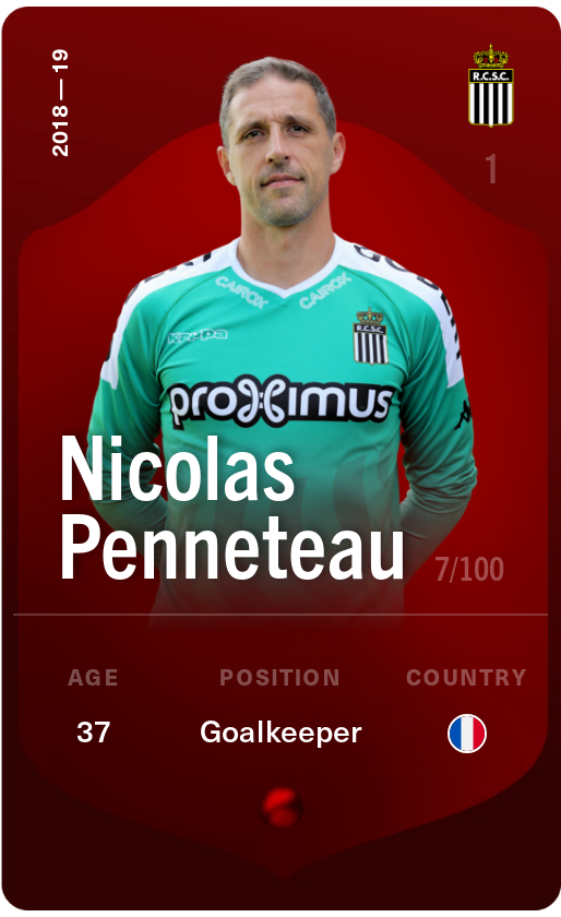 Sorare - Sorare Official - Nicolas Penneteau 2018-19 • Rare 7/100 - NFT # 89876954316392356748496383098903301411753968348131152831756713416390952255411