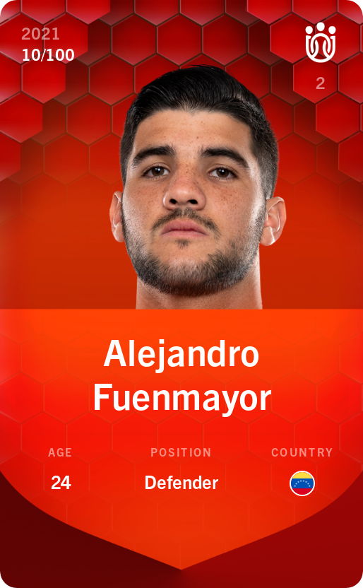 Sorare - Sorare Official - Alejandro Fuenmayor 2021-22 • Rare 10/100 - NFT # 19097835922838155335468946401055554365476337323065116189332393463311447971999