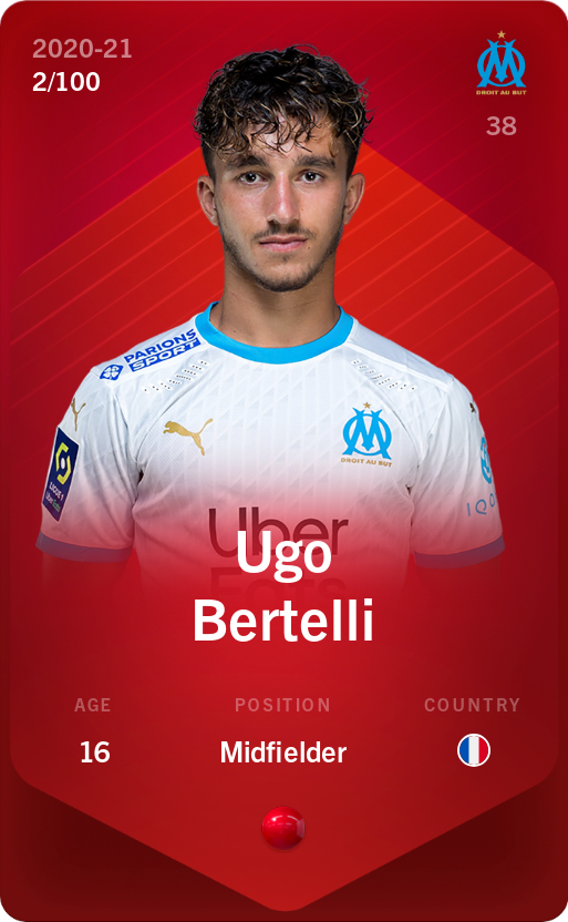 Sorare - Sorare Official - Ugo Bertelli 2020-21 • Rare 2/100 - NFT # 47153733442270976988352597881638369457700203115121807155477073670860587934249