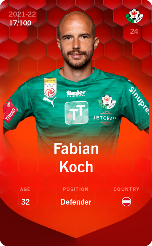 Sorare - Sorare Official - Fabian Koch 2021-22 • Rare 17/100 - NFT # 6602669406544580425351391748258962383342947161421105374574390184625012941023