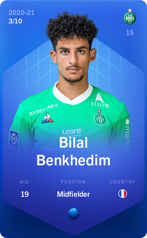 Sorare - Sorare Official - Bilal Benkhedim 2020-21 • Super Rare 3/10 - NFT # 83154477059165124060430544207718672541804128732242160375575629979599255414201