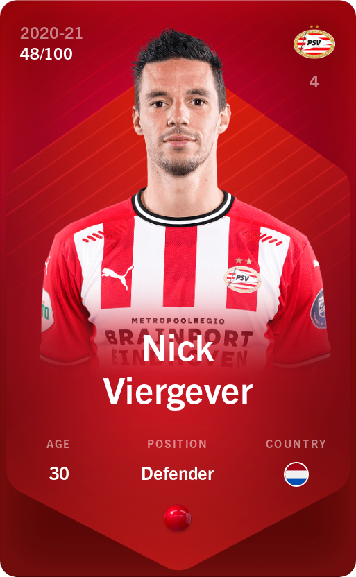 Sorare - Sorare Official - Nick Viergever 2020-21 • Rare 48/100 - NFT # 5652338903389569306035653551114973757553186094369918609588858448339900126605