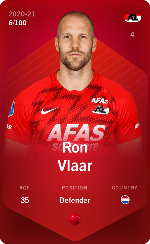 Sorare - Sorare Official - Ron Vlaar 2020-21 • Rare 6/100 - NFT # 21011555291908884807690709915324929388254722724755839975931542081958674836540