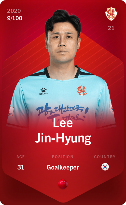 Sorare - Sorare Official - Lee Jin-Hyung 2020-21 • Rare 9/100 - NFT # 28790112495544703100723551030345765088416757697368171483396124052362799202548