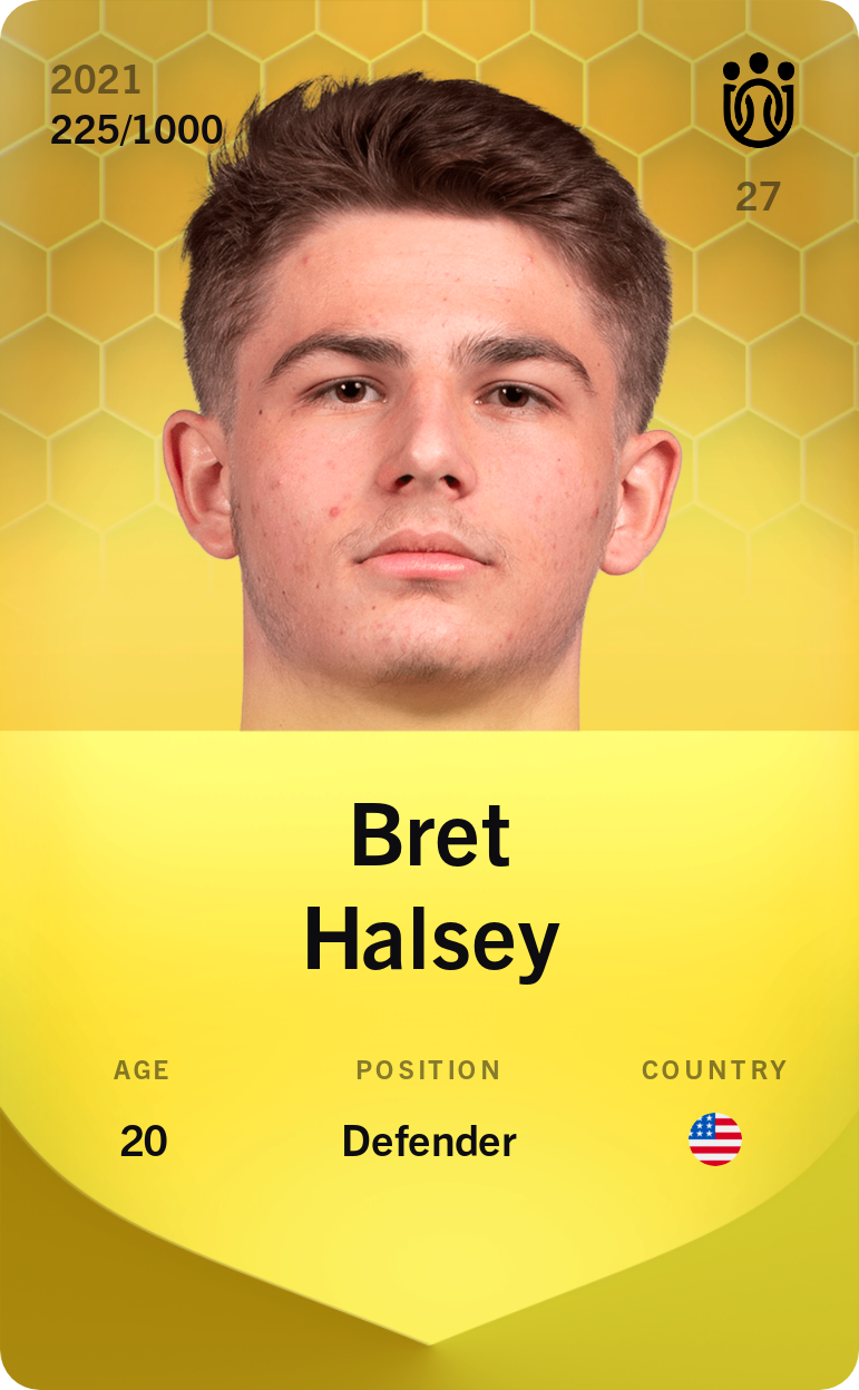 Sorare - Sorare Official - Bret Halsey 2021-22 • Limited 225/1000 - NFT # 22920895865859666377799766070882944243298156387209458012688541709290810830208