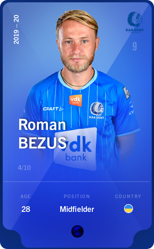 Sorare - Sorare Official - Roman Bezus 2019-20 • Super Rare 4/10 - NFT # 30447608042729647928711085866521189755790875847212100617349641335767750598942