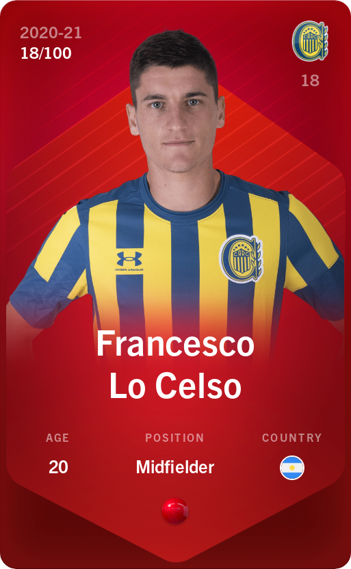 Sorare - Sorare Official - Francesco Lo Celso 2020-21 • Rare 18/100 - NFT # 96963390429593948906767016423648925088024559230393179528643636482746252511198