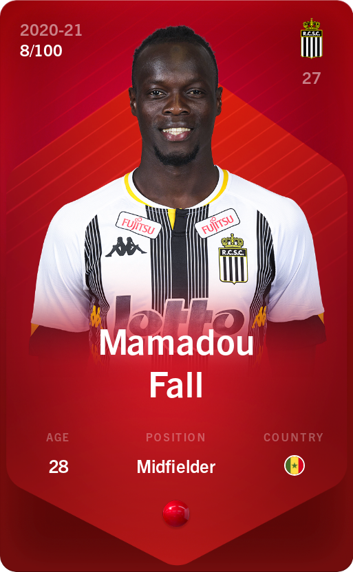 Sorare - Sorare Official - Mamadou Fall 2020-21 • Rare 8/100 - NFT # 26057138409246951126244360434174898593213830512473005029424514732166340519356