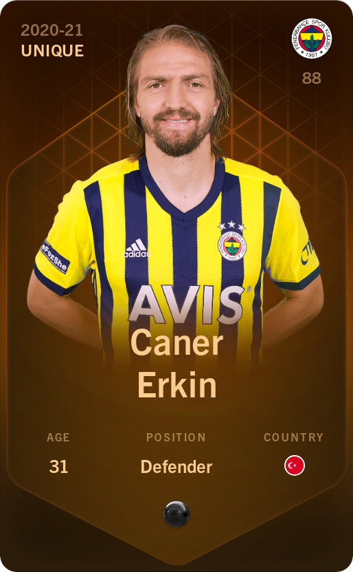 Sorare - Sorare Official - Caner Erkin 2020-21 • Unique - NFT # 99541487421382765534468757811025043170975162971690609165039506038228956010717