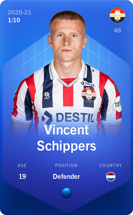 Sorare - Sorare Official - Vincent Schippers 2020-21 • Super Rare 1/10 - NFT # 115462229268450779247018244256777063995861603230492131044526394452950248113837