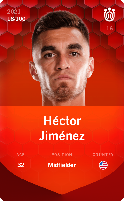 Sorare - Sorare Official - Héctor Jiménez 2021-22 • Rare 18/100 - NFT # 49409350928030720615307847930023277033980461879023839708966316713075537879750