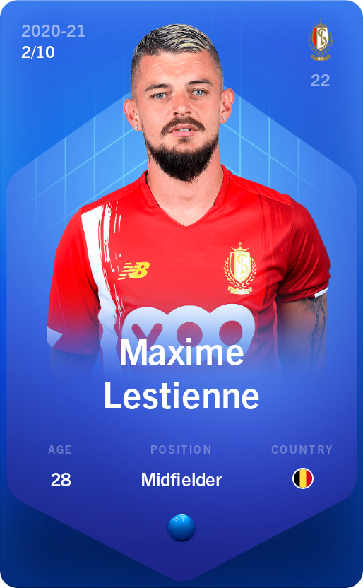 Sorare - Sorare Official - Maxime Lestienne 2020-21 • Super Rare 2/10 - NFT # 97267363605224114979410674000701690613508814137454590794315243311073501866593