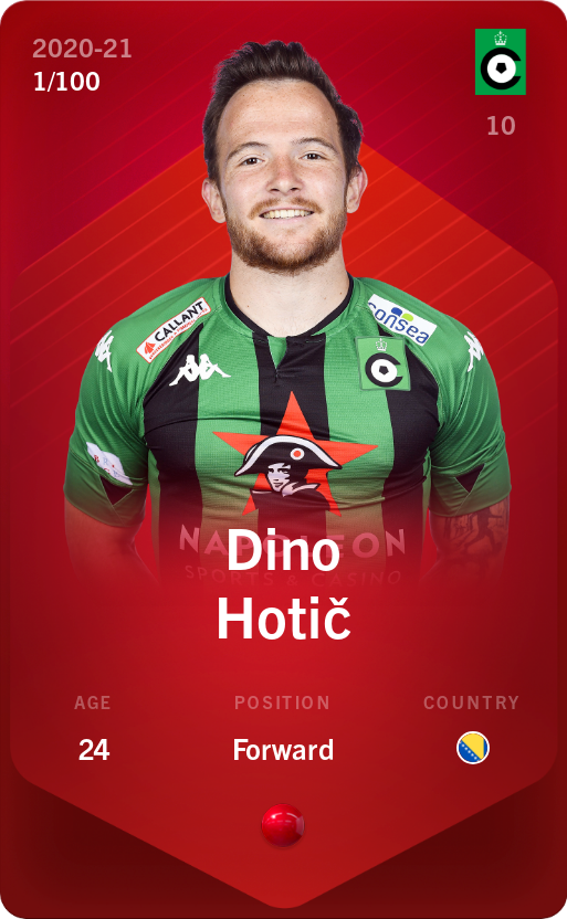 Sorare - Sorare Official - Dino Hotič 2020-21 • Rare 1/100 - NFT # 8017240411516873842292750502719491300565138115861636734268558685889042404447