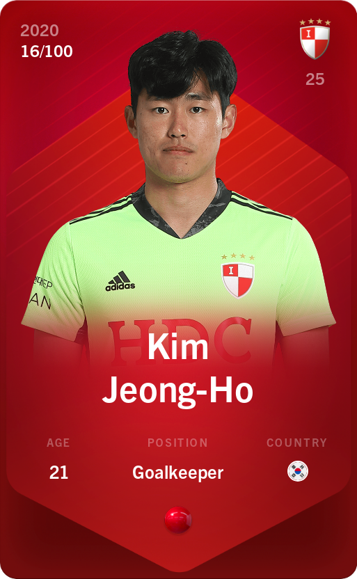 Sorare - Sorare Official - Kim Jeong-Ho 2020-21 • Rare 16/100 - NFT # 64605820205575186649906543074500607803111049056258503547784387005841068810280