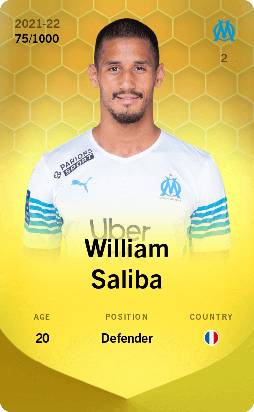 William Saliba 2021-22 • Limited 75/1000