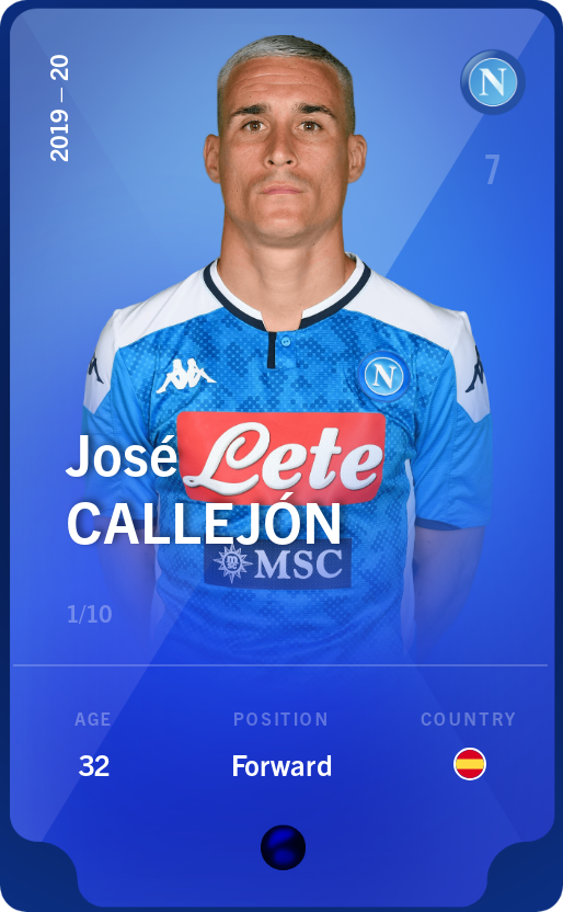 Sorare - Sorare Official - José Callejón 2019-20 • Super Rare 1/10 - NFT # 62479113550773933222154273631918041896152347906545540028724893910029293035888