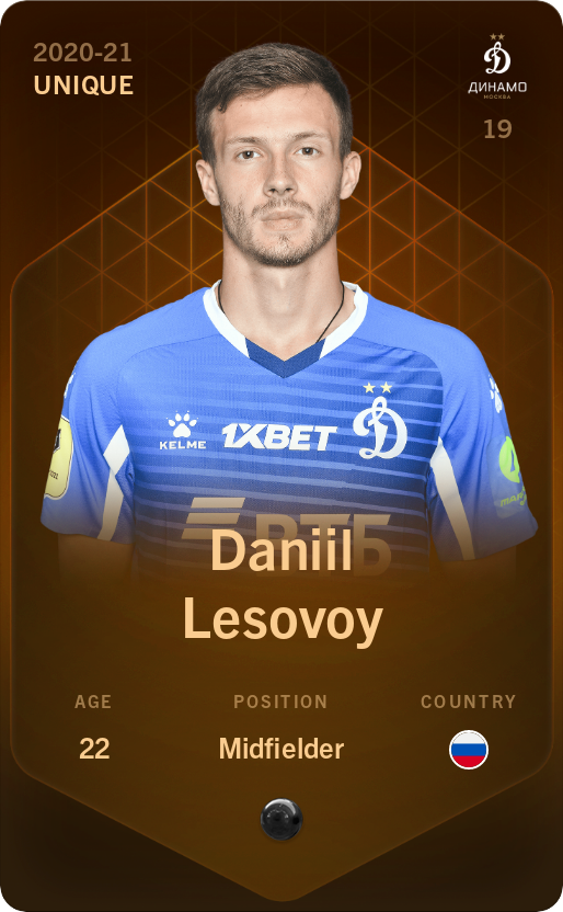 Sorare - Sorare Official - Daniil Lesovoy 2020-21 • Unique - NFT # 74351642408326746771998631330738411943013082956490933169448872305203105749227