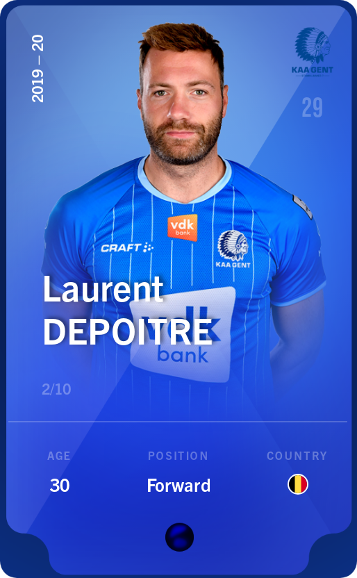 Sorare - Sorare Official - Laurent Depoitre 2019-20 • Super Rare 2/10 - NFT # 7385726937286431798229884434668518026303925510540083403177808149146209781714