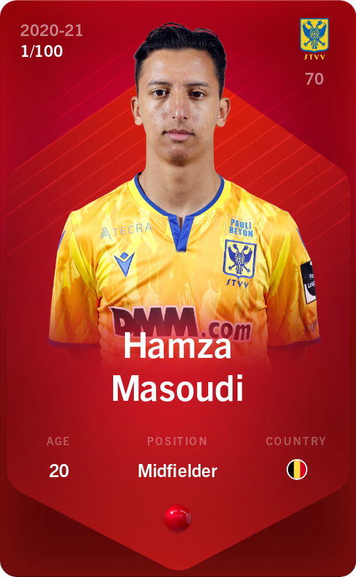 Sorare - Sorare Official - Hamza Masoudi 2020-21 • Rare 1/100 - NFT # 48361778436730982701861262555096950937407253136160926293902849449909663338561