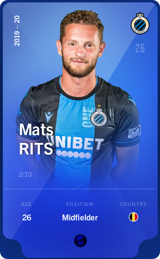 Sorare - Sorare Official - Mats Rits 2019-20 • Super Rare 2/10 - NFT # 2222995030256953170784940673767000374871446708161341467070300965410214599917