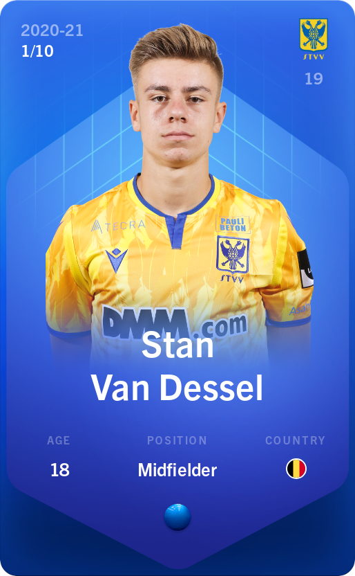 Sorare - Sorare Official - Stan Van Dessel 2020-21 • Super Rare 1/10 - NFT # 7492485025193969435023324835609883003184035952183954727371135056107671992380