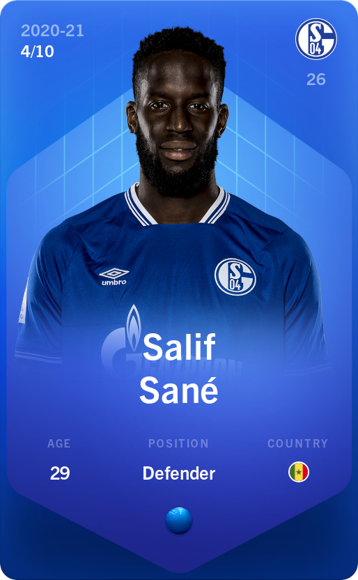 Sorare - Sorare Official - Salif Sané 2020-21 • Super Rare 4/10 - NFT # 64847701810138411764814993801177561281276341739091671318205592521234491249262