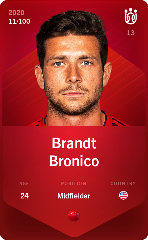 Sorare - Sorare Official - Brandt Bronico 2020-21 • Rare 11/100 - NFT # 113672579827816111260359138803550933849576242912567437239509627151014383801154