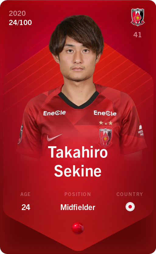 Sorare - Sorare Official - Takahiro Sekine 2020-21 • Rare 24/100 - NFT # 97178412988773047798326445610633273616397937688962716633147711102671862533583