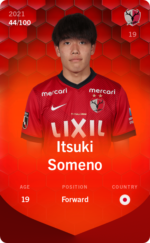 Sorare - Sorare Official - Itsuki Someno 2021-22 • Rare 44/100 - NFT # 47120468488380974523460692180085693975590600801351715766073892745555928845649