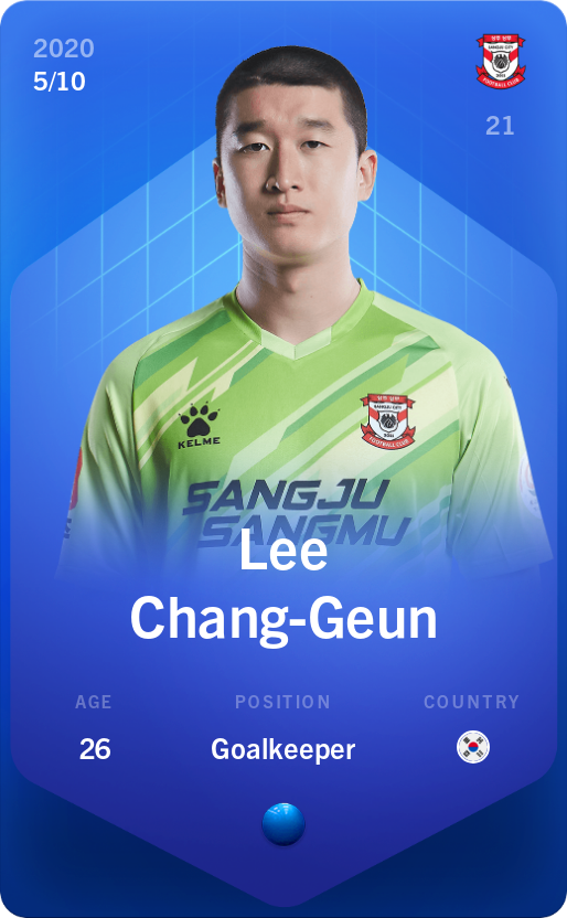 Sorare - Sorare Official - Lee Chang-Geun 2020-21 • Super Rare 5/10 - NFT # 27030210269175284210456488152744868918545189263645558033953830588580061503552