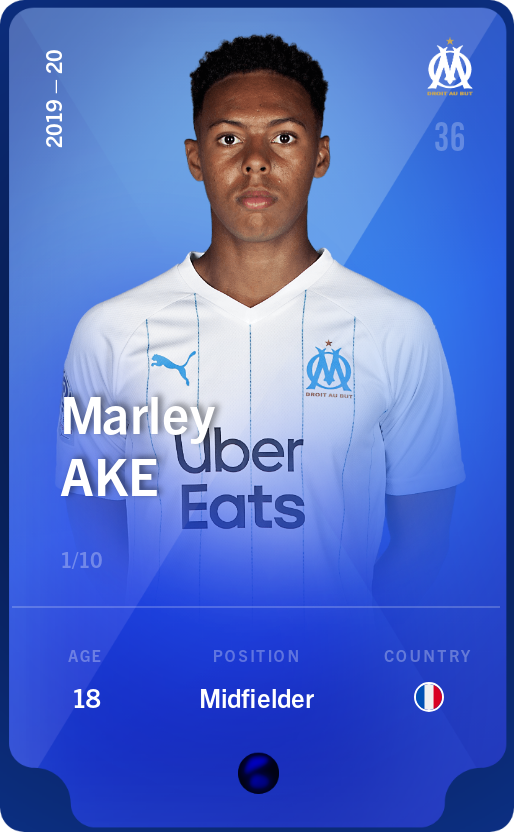 Sorare - Sorare Official - Marley Ake 2019-20 • Super Rare 1/10 - NFT # 113909515946782480045578681936952069338212492056830555754239360831405960085895