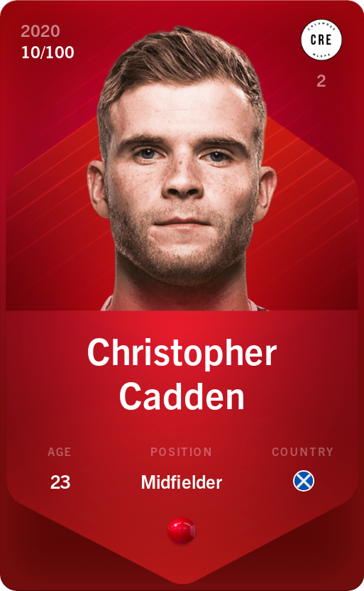 Sorare - Sorare Official - Christopher Cadden 2020-21 • Rare 10/100 - NFT # 93544003548951049056788419336127090615253801020014524788492824123332068625316