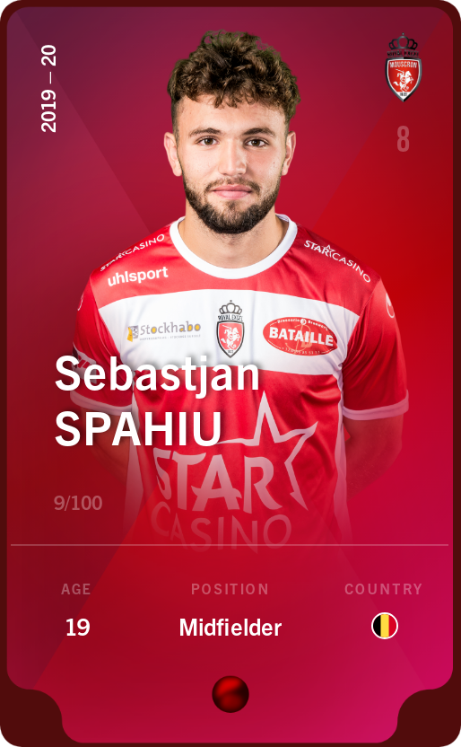 Sorare - Sorare Official - Sebastjan Spahiu 2019-20 • Rare 9/100 - NFT # 81619391586714628419776639314533347303933711829876524643639781467451719620225