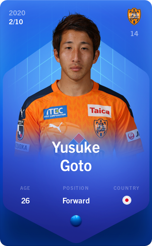 Sorare - Sorare Official - Yusuke Goto 2020-21 • Super Rare 2/10 - NFT # 60392570913289266545452625627207073421183935536182472735773035917164838013042