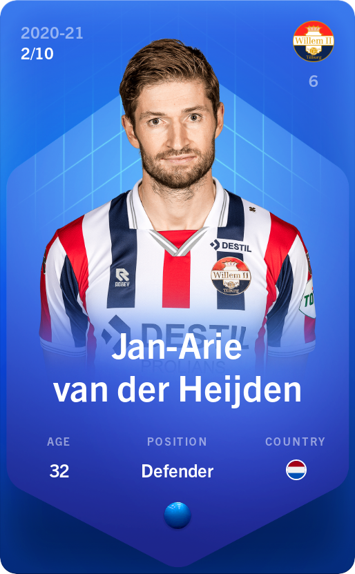 Sorare - Sorare Official - Jan-Arie van der Heijden 2020-21 • Super Rare 2/10 - NFT # 91388550653353830217578467135880204000516205598469394330855317253362096650574