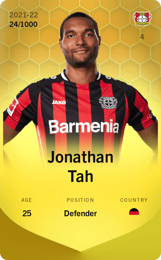 Jonathan Tah 2021-22 • Limited 24/1000