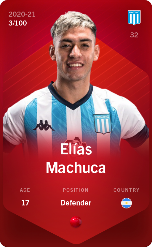 Sorare - Sorare Official - Elías Machuca 2020-21 • Rare 3/100 - NFT # 8381826858285584765160943118842177242904226602783151091445124770516770650992