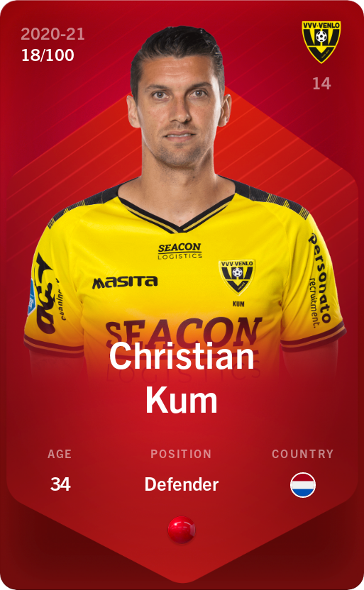 Sorare - Sorare Official - Christian Kum 2020-21 • Rare 18/100 - NFT # 17689941410298594497162195343076480872525414750942210316658476354379744812272