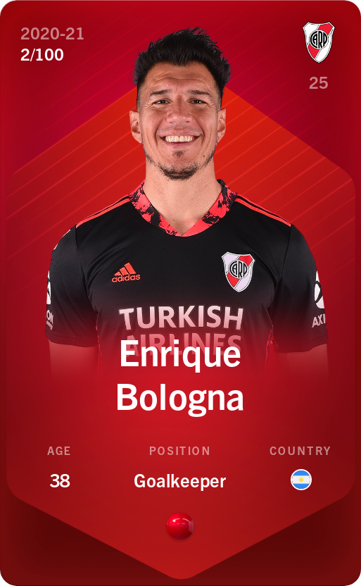 Sorare - Sorare Official - Enrique Bologna 2020-21 • Rare 2/100 - NFT # 56481844017235542030668240672821446908346554439278595838605720157125525553936