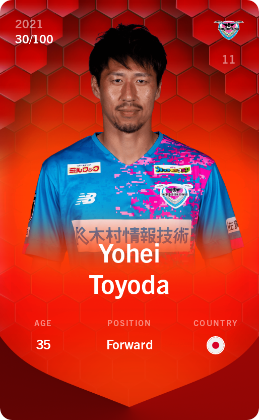 Sorare - Sorare Official - Yohei Toyoda 2021-22 • Rare 30/100 - NFT # 91721817535563863697955285823221400197689472770068584052744040354319086972831