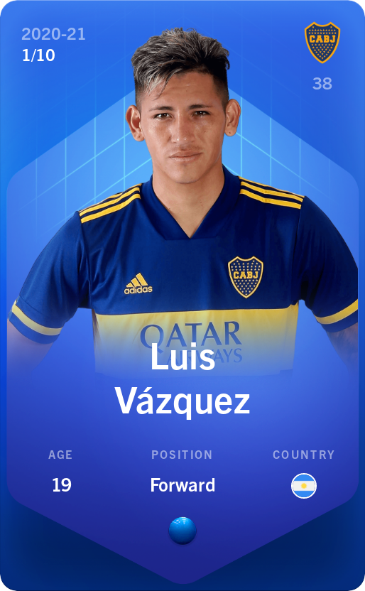Sorare - Sorare Official - Luis Vázquez 2020-21 • Super Rare 1/10 - NFT # 68217731381487371460403069968690751686409228382929075901565731362836419654936