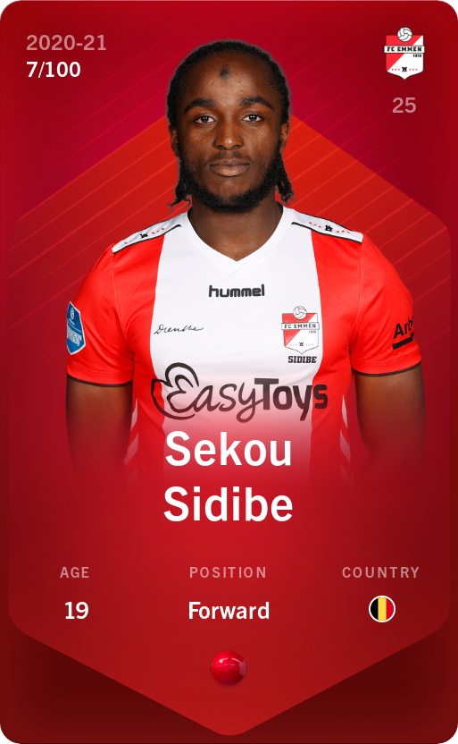Sorare - Sorare Official - Sekou Sidibe 2020-21 • Rare 7/100 - NFT # 88760656794942846254740957389572186764024246524404755518568500096981321172216
